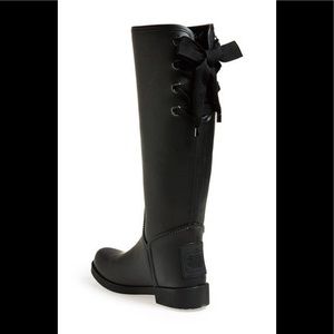 Coach Black 'Tristee' Waterproof Rain Boot